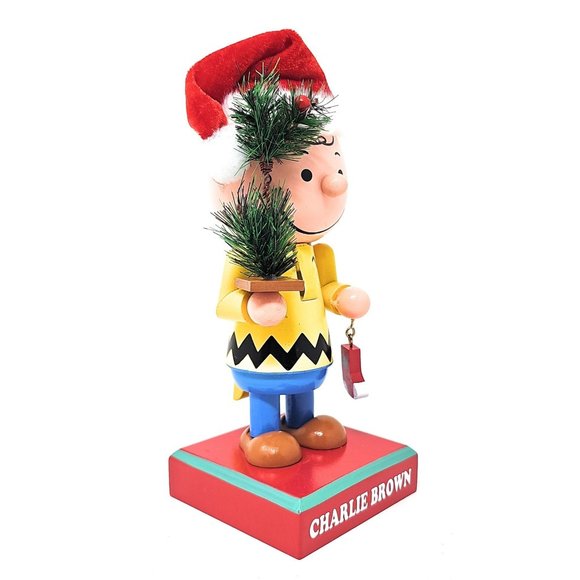 Charlie Brown Peanuts Christmas Wood 9" Nutcracker - Personalized - Picture 2 of 4